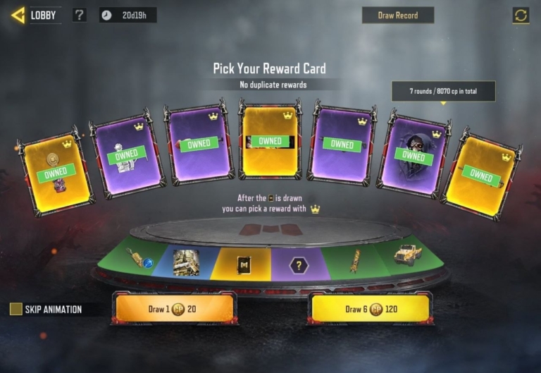 ایونت Choose Your Reward Card کالاف دیوتی موبایل + جوایز