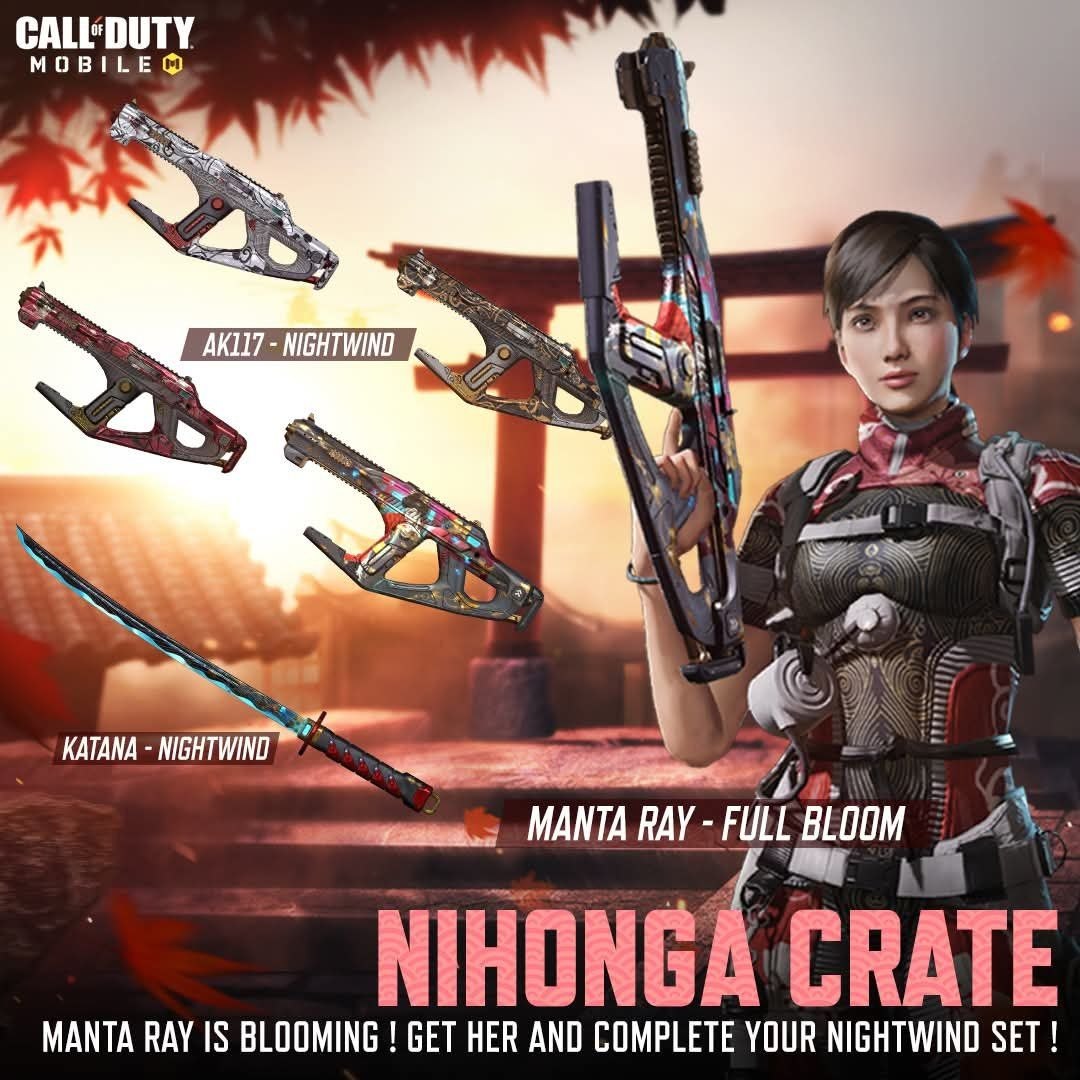 اسکین AK-117 Night Wind و اپراتور Manta Ray از سری Nihonga در کالاف دیوتی موبایل