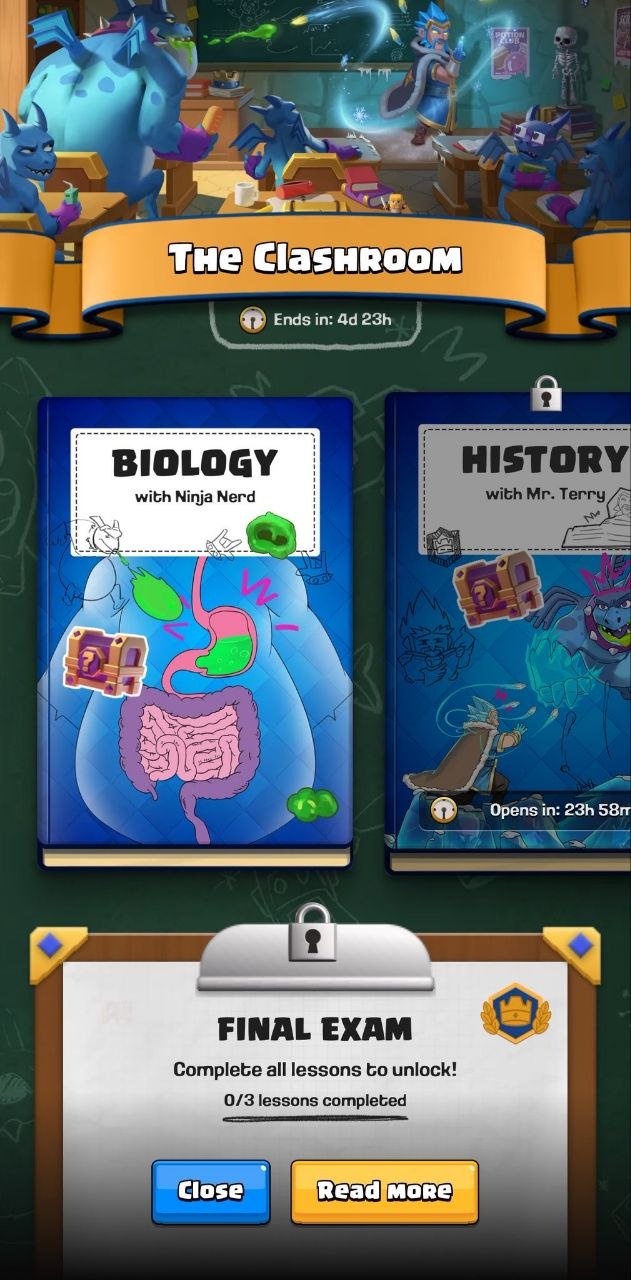 کلاس درس سیزن ۸۷ Minion Academy و معلمهای رویداد کلش رویال