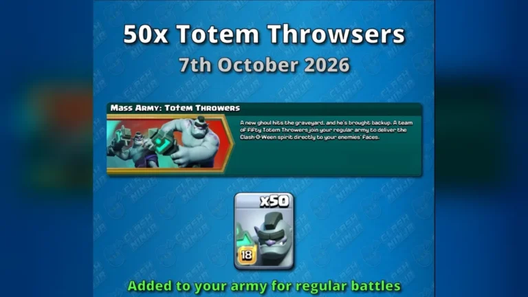 رویداد Mass Totem Throwers کلش آف کلنز و نیروی توتم ترور فصل Portal Panic
