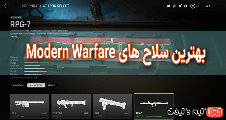 لیست بهترین سلاح های Call of Duty Modern Warfare