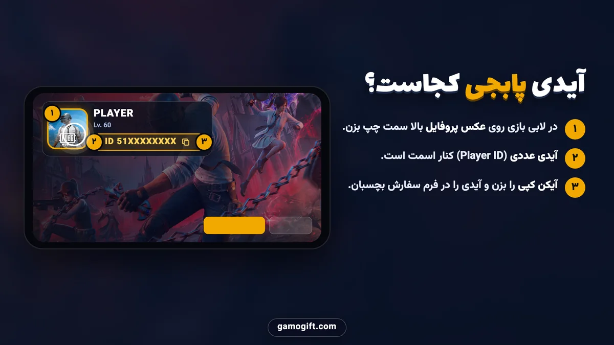 پیدا کردن آیدی پابجی موبایل از پروفایل بازی